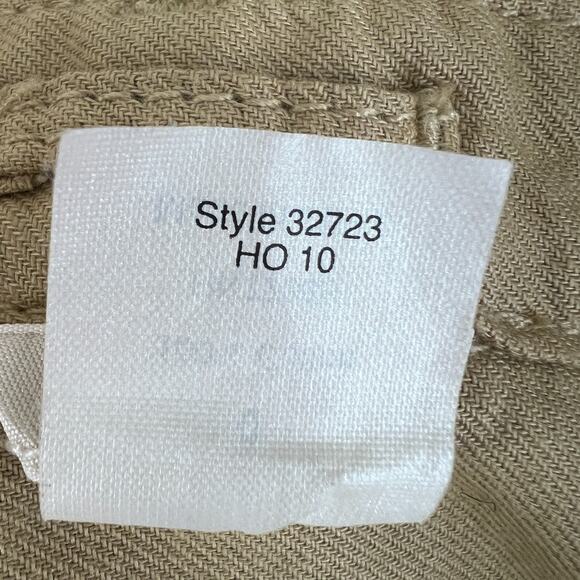 J Crew Tuxedo Plaid Front Pleated Button Down Shirt Blouse Mustard Brown 0 XS - Picture 8 of 9